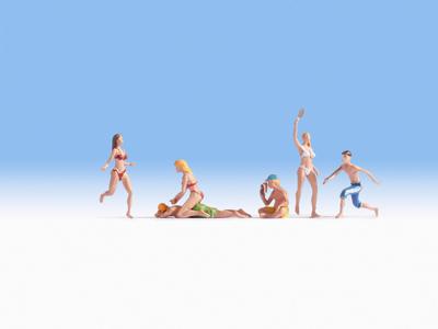 NOCH 15842 H0 Badgasten figuren Staand, Geverfd