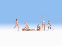 NOCH 15842 H0 Badgasten figuren Staand, Geverfd - thumbnail