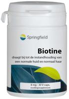 Springfield Biotine (vitamine B8) 8 mg 30 Vegetarische capsules - thumbnail