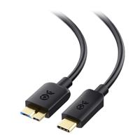 Cable Matters USB C-naar-Micro USB 3.0-kabel (USB C naar USB Micro B 3.0, Micro USB 3.0 naar USB-C) in zwart van 1 meter - thumbnail