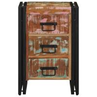 Nachtkastje Multikleur 40 x 35 x 50 cm massief gerecycled hout - thumbnail