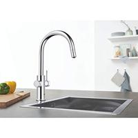 GROHE Blue Home Keukenkraan - uittrekbare c uitloop - 1 gats - filterfunctie - plat licht en bruisend water - chroom 31541000 - thumbnail