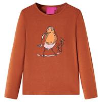 VidaXL Kindershirt met lange mouwen 116 cognackleurig - thumbnail