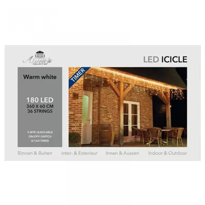 IJspegelverlichting Led 180 lampjes | Warm wit IJspegelverlichting Led 180 lampjes | Warm wit