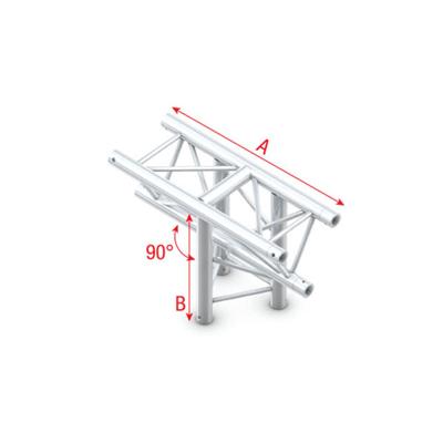 Showtec GT30 Driehoek truss 018 3-weg T-stuk 90g apex down