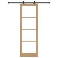 Schuifdeur ORKDAL Bruin 78 x 232 cm Hout en metaal - thumbnail