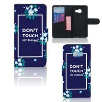 Samsung Galaxy A3 2017 Portemonnee Hoesje Flowers Blue DTMP - thumbnail