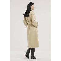 EDITED imitatieleren coat Journi met ceintuur beige - thumbnail