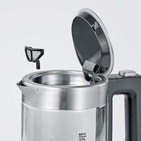 Severin 3472 Waterkoker Snoerloos, Oververhittingsbeveiliging Aantal/Volume: 0.5 l RVS (geborsteld), Zwart - thumbnail
