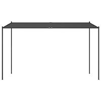 VidaXL Prieel 4x4 m 180 g/m² stof en staal antracietkleurig - thumbnail