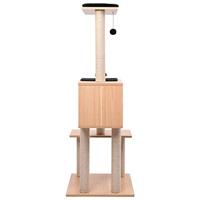 VidaXL Kattenkrabpaal met sisal krabmat 129 cm - thumbnail