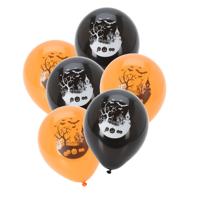 Ballonnen Halloween Zwart-Oranje 10 st. Buitengewoon de Boet - Buitengewoon de boet - thumbnail