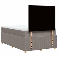 Boxspring met matras stof taupe 120x190 cm - thumbnail