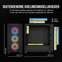 Corsair 3000D Airflow RGB midi tower behuizing - thumbnail