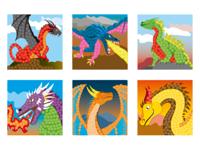 Playmais Speelgoed mozaïek (Fantasy Dragon) - thumbnail