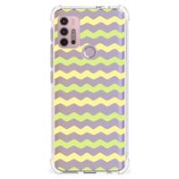 Motorola Moto G30 | G20 | G10 Doorzichtige Silicone Hoesje Waves Yellow - thumbnail