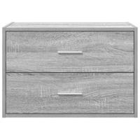 Kast met 2 lades 60x31x40 cm bewerkt hout grijs sonoma eiken - thumbnail
