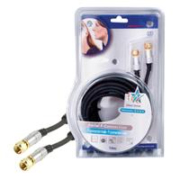 Satelliet coaxkabel met F-pluggen, hoge kwaliteit [diverse lengtes] - thumbnail