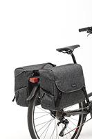 New Mondi joy dubbele fietstas - waterafstotend polyester - racktime systeem - 37x16x32cm - ivy walnut - thumbnail