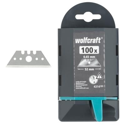 Wolfcraft Professionele trapeziummessen | 0,65 x 52mm | 100 stuks - 4314000