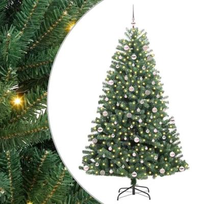 VidaXL Kunstmatige inklapbare kerstboom groen 240 cm pvc en metaal