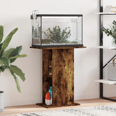 VidaXL Aquariumstandaard 60,5x36x72,5 cm bewerkt hout gerookt eiken