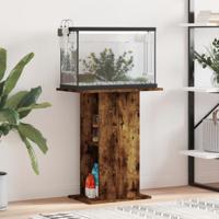 VidaXL Aquariumstandaard 60,5x36x72,5 cm bewerkt hout gerookt eiken - thumbnail