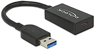 DeLOCK converter usb-a 3.1 > usb-c adapter (zwart, 0,15 meter)