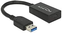 DeLOCK converter usb-a 3.1 > usb-c adapter (zwart, 0,15 meter) - thumbnail