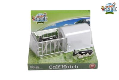 Kids Globe kalverhut met 2 kalfjes 1:32