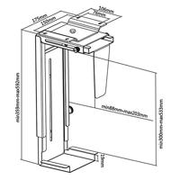 Computerophangbeugel Maclean, zwart, MC-713 B - thumbnail