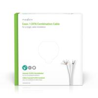 Nedis IEC CAT6 Combikabel | RG59 | Eca | 25 m | Wit | 1 stuks - CSGG4500WT250 CSGG4500WT250 - thumbnail