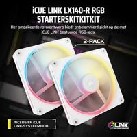 Corsair LX140-R RGB iC PC-ventilator Wit (b x h x d) 140 x 140 x 20 mm - thumbnail
