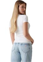 Guess Triangle Beads T-Shirt Dames Wit - Maat XS - Kleur: WitRoze | Soccerfanshop - thumbnail