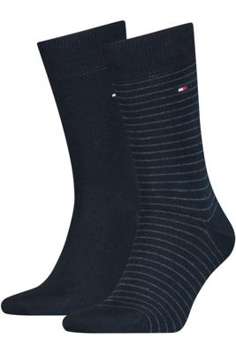 Tommy Hilfiger Men Small Stripe Sock Dark Navy 2-Pack-47/49