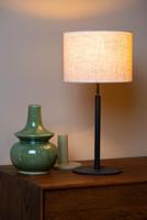 Lucide MAYA - Tafellamp - Ø 26 cm - 1xE27 - Beige - thumbnail
