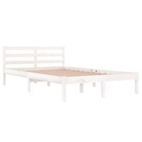 Bedframe massief grenenhout wit 120x200 cm - thumbnail