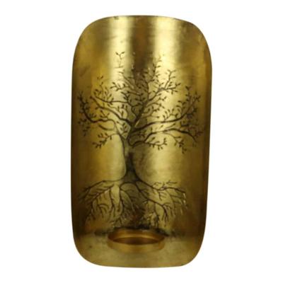 Metalen Wanddecoratie Boom Goudkleurig Metalen Wanddecoratie Boom Goudkleurig