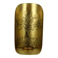 Metalen Wanddecoratie Boom Goudkleurig - thumbnail