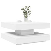 Salontafel 360 graden draaibaar 70x70x34,5 cm wit - thumbnail