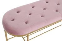 Kruk DKD Home Decor 100 x 35 x 40 cm Roze Gouden Metaal - thumbnail