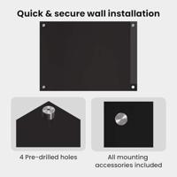 VidaXL Keuken achterwand 2 pcs zwart 70 x 50 cm gehard glas - thumbnail