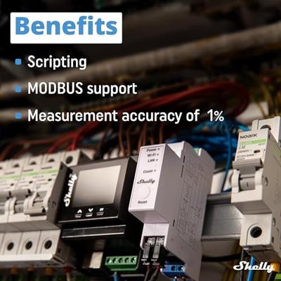 Shelly Shelly Pro 3EM 120A Elektriciteitsmeter WiFi, Bluetooth Shelly Shelly Pro 3EM 120A Elektriciteitsmeter WiFi, Bluetooth