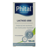 Phital Lactase 4500 50 Kauwtabletten - thumbnail