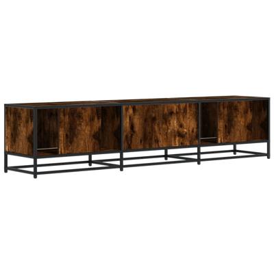 Tv-meubel 180x35x41 cm bewerkt hout gerookt eikenkleurig - thumbnail