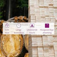 Bedframe massief hout wit 120x190 cm - thumbnail