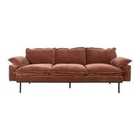 HKliving Retro Sofa 3-zitsbank - Royal Velvet - Magnolia - thumbnail