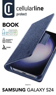 Cellularline BOOK3GALS24B Booklet Samsung Samsung Galaxy S24 Blauw Met standfunctie