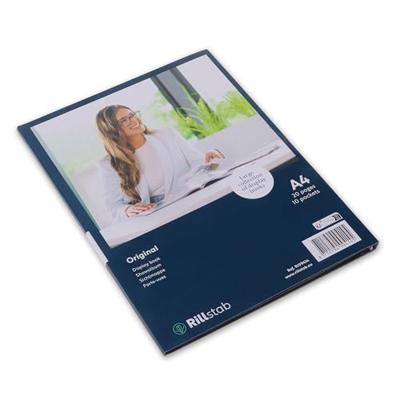 Rillstab showalbum A4 10 tassen, zwart