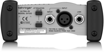 Behringer Ultra-DI DI100 Actieve DI-box Behringer Ultra-DI DI100 Actieve DI-box